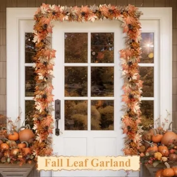6 FT Fall Garland with Timer Function & Lights