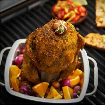 Broil King 69133 Stainless Steel Chicken Roaster with Pan