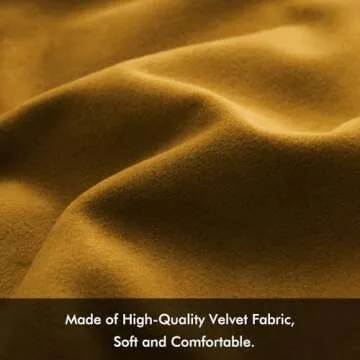 MIULEE Pack of 2 Mustard Yellow Pillow Covers 18x18 Inch Decorative Velvet Throw Pillow Covers Moder...