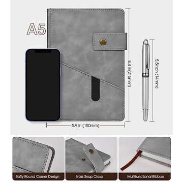 vfaejll Lined Leather Journal Notebook Set – Perfect Gift with Pen