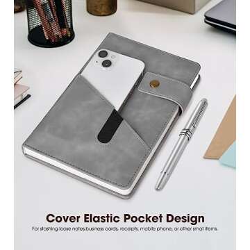 Lined Leather Journal Notebook Set with Gift Box and Pen