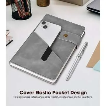 Lined Leather Journal Notebook Set with Gift Box and Pen