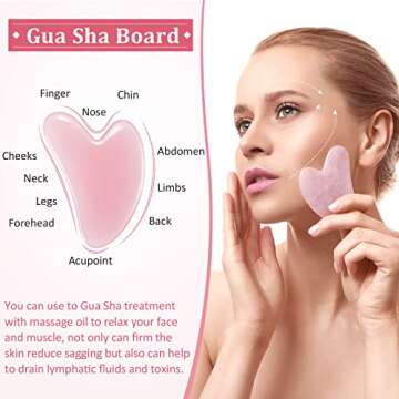 3 in 1 Ice Face Roller Jade Roller and Gua Sha Set, Silicone Ice Mould Facial Beauty Ice Roller Skin Care Tools for Face, Puffy Eyes, Neck Tighten Skin and Relieve Fine Lines (Pink)