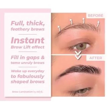 MIYA LASH 2 in 1 Lash Lift & Brow Lamination Kit | Instant Fuller Eyebrows, Eyelashes | Salon Result lasts 8 weeks | Professional LVL, Perm, Laminate with Silicone Shields, Lash Picks
