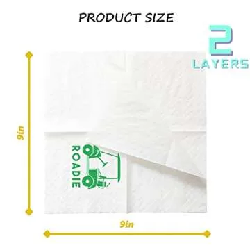 Geloar Golf Cocktail Napkins, 100 Pack Par-Fect Together Golf Themed Paper Cocktail Beverage Napkins for Wedding Rehearsal Dinner Bridal Shower Engagement 2-Ply, 5x5 Inches (Golf Cart Roadie Napkins)