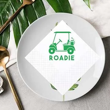 Geloar Golf Cocktail Napkins, 100 Pack Par-Fect Together Golf Themed Paper Cocktail Beverage Napkins for Wedding Rehearsal Dinner Bridal Shower Engagement 2-Ply, 5x5 Inches (Golf Cart Roadie Napkins)