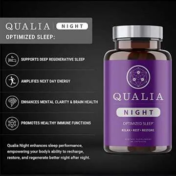 NEUROHACKER COLLECTIVE Qualia Night Sleep Aid | Non-Habit Forming | Science-Backed Supplement for Deep Refreshing Sleep | Melatonin-Free, Vegan, Non-GMO, Gluten-Free 80 Count | (1 Month Supply)