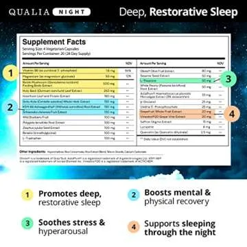 NEUROHACKER COLLECTIVE Qualia Night Sleep Aid | Non-Habit Forming | Science-Backed Supplement for Deep Refreshing Sleep | Melatonin-Free, Vegan, Non-GMO, Gluten-Free 80 Count | (1 Month Supply)