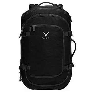 Hynes Eagle 45L Travel Backpack Flight Approved Carry on Backpack Weekender Cabin Hand Luggage Black