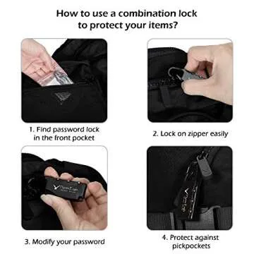 Hynes Eagle 45L Travel Backpack Flight Approved Carry on Backpack Weekender Cabin Hand Luggage Black