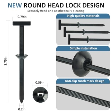 50PCS Nylon Universal Cable Tie Buckle - Self-Locking Fasteners for Your Needs