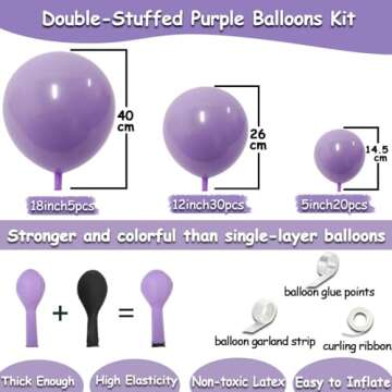 Purple Balloon Garland Kit for Stunning Decorations