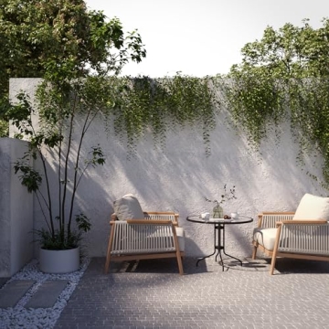 Stylish Acanva Aluminum Patio Sofa for All Weather