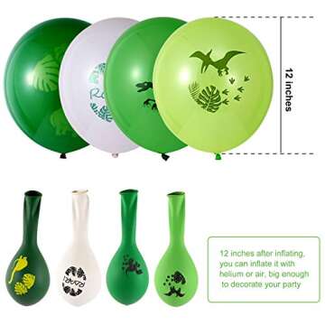 32 Pcs Dinosaur Balloons Dinosaur Theme Party Balloon Pterosaur Raptors Brontosaurus Pattern Balloon...