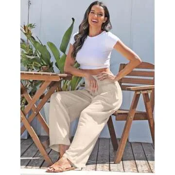 TARSE Women's Summer Linen Palazzo Pants for Every Occasion