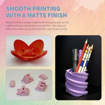 OVERTURE PLA Matte 3D Printer Filament 1.75mm, Matte PLA 1kg Cardboard Spool (2.2lbs), Dimensional Accuracy +/- 0.02 mm (Matte Pink)