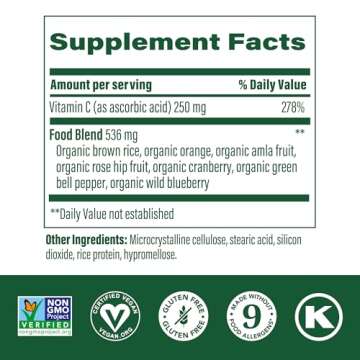 MegaFood Complex C - Vegan Immune Support Supplement with Vitamin C 250 mg, Made with Real Food Incl...