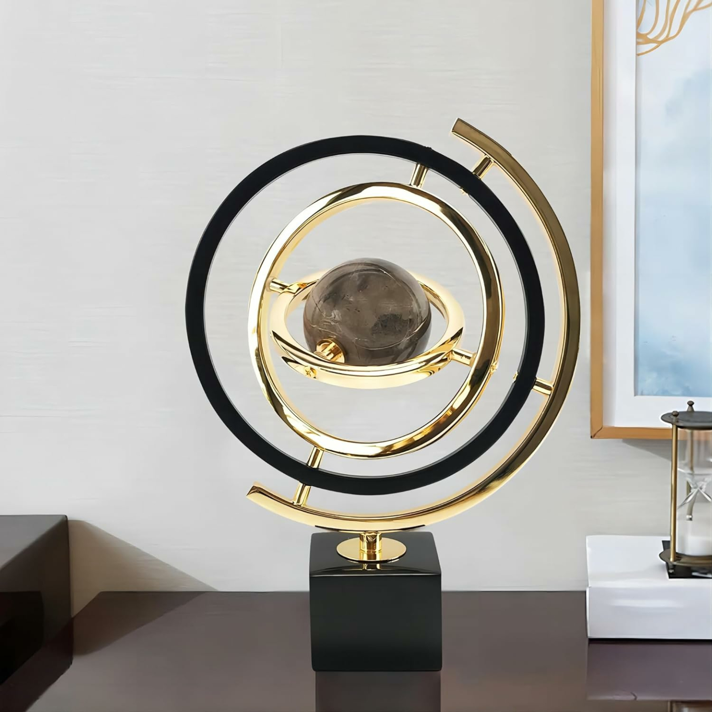 Homary Modern Abstract Globe Ornament Sculpture