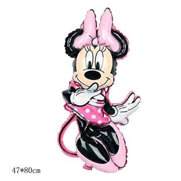USLEH 5 PCS - Birthday Party Balloons - Large Size Minni-e Mouse Foil Balloon - Adult & Kids Party T...