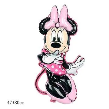 USLEH 5 PCS - Birthday Party Balloons - Large Size Minni-e Mouse Foil Balloon - Adult & Kids Party T...