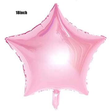 USLEH 5 PCS - Birthday Party Balloons - Large Size Minni-e Mouse Foil Balloon - Adult & Kids Party Theme Decorations