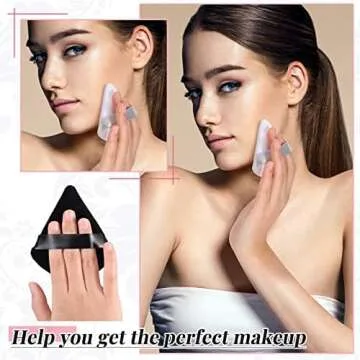 Patelai Triangle Powder Puff Set for Makeup Application
