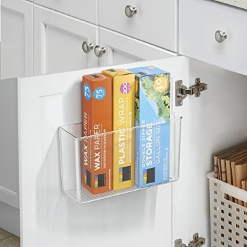 mDesign Adhesive Mount Storage Organizer for Kitchen