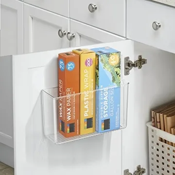 mDesign Adhesive Mount Storage Organizer for Kitchen