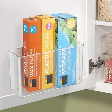 mDesign Adhesive Mount Storage Organizer for Kitchen