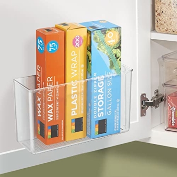 mDesign Adhesive Mount Storage Organizer for Kitchen