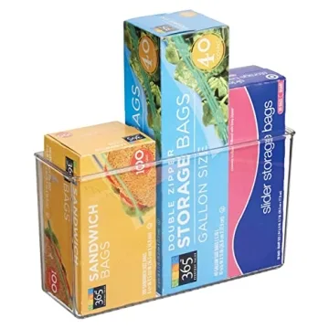 mDesign Adhesive Mount Storage Organizer for Kitchen