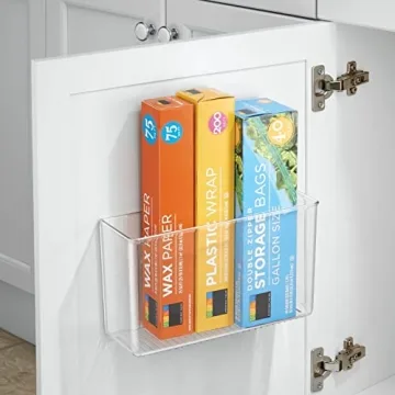 mDesign Adhesive Mount Storage Organizer for Kitchen