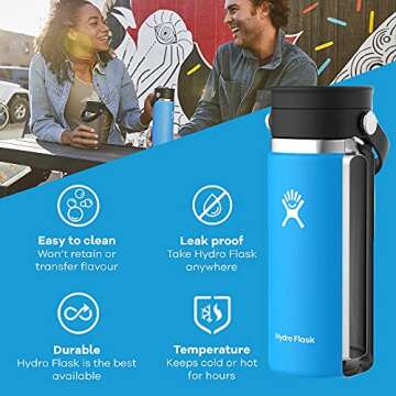 Hydro Flask Hydroflask W16BCX010 16 Oz Wide Flex Sip Lid Stone