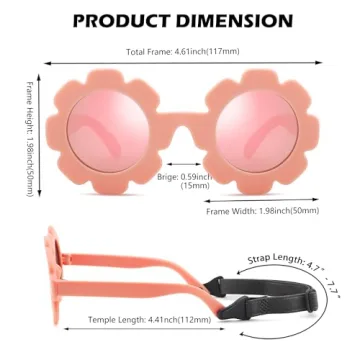 Polarized Baby Sunglasses with Adjustable Strap for Infants