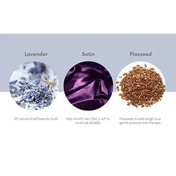 Zen Nation Yoga Eye Pillow- Lavender and Flaxseed - Includes Washable Cover - for Dry Eyes, Yoga, Re...