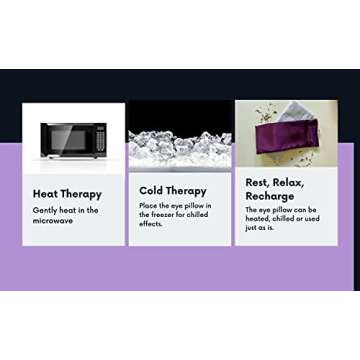 Zen Nation Yoga Eye Pillow- Lavender and Flaxseed - Includes Washable Cover - for Dry Eyes, Yoga, Relaxation, Sleep, Stress Relief, Aromatherapy. All Natural