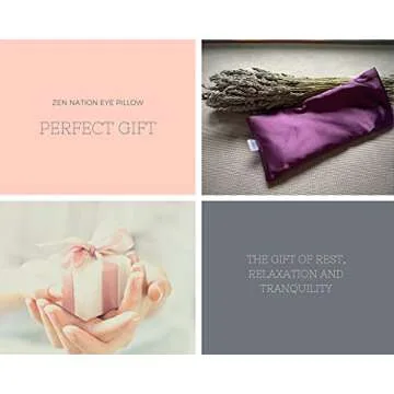 Zen Nation Yoga Eye Pillow- Lavender and Flaxseed - Includes Washable Cover - for Dry Eyes, Yoga, Relaxation, Sleep, Stress Relief, Aromatherapy. All Natural