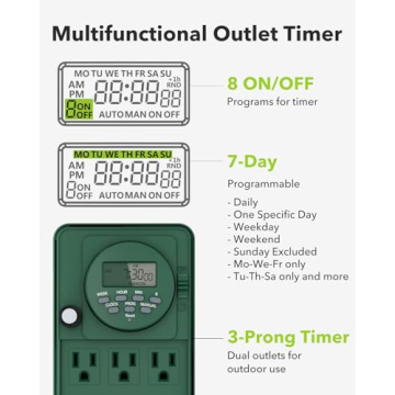 BN-LINK Weatherproof 7 Day Outdoor Timer Switch