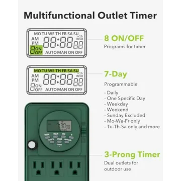BN-LINK Weatherproof 7 Day Outdoor Timer Switch
