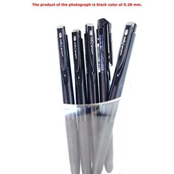 Signo RT1 Retractable Gel Ink Pen, Extra Fine Point 0.5mm, Rubber Grip, Black Ink, 5-Pack, Sticky notes Value Set