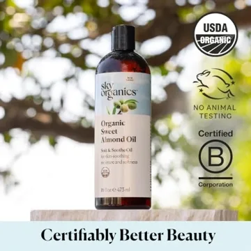 Sky Organics Organic Sweet Almond Oil - Pure & Non-Greasy