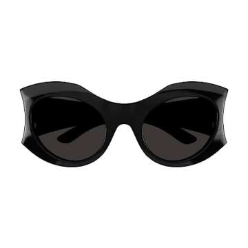 Balenciaga BB0256S Women's Butterfly Sunglasses Black