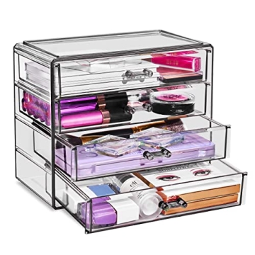Sorbus Makeup Organizer - 4 Drawer Acrylic Organizer for Beauty