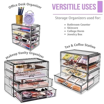Sorbus Makeup Organizer - 4 Drawer Acrylic Organizer for Beauty