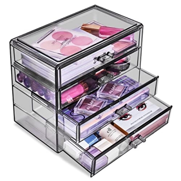 Sorbus Makeup Organizer - 4 Drawer Acrylic Organizer for Beauty