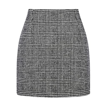 IDEALSANXUN Stylish High Waisted Mini Plaid Skirt for Women