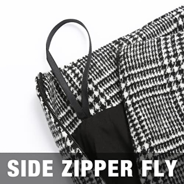 IDEALSANXUN Stylish High Waisted Mini Plaid Skirt for Women