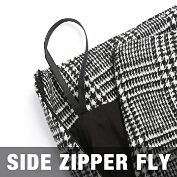 IDEALSANXUN Stylish High Waisted Mini Plaid Skirt for Women