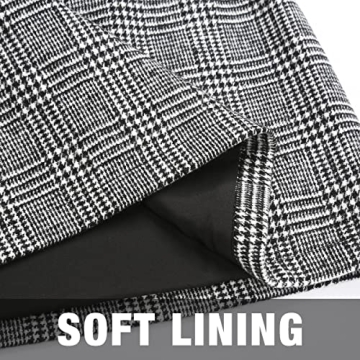 IDEALSANXUN Stylish High Waisted Mini Plaid Skirt for Women