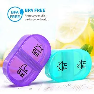 ZIKEE Weekly Pill Organizer - Portable & BPA-Free Solution